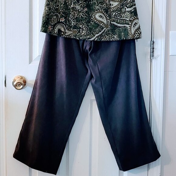 EUC THREE Piece Light Suede Pantsuit Sz 14 GORGEOUS VERSATILITY w/Paisley Tank - Picture 3 of 16
